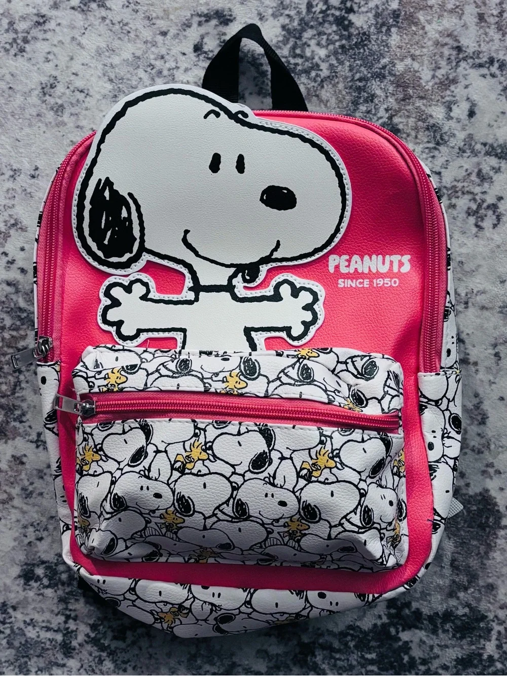Snoopy & Woodstock Mini Backpack - Coral/White